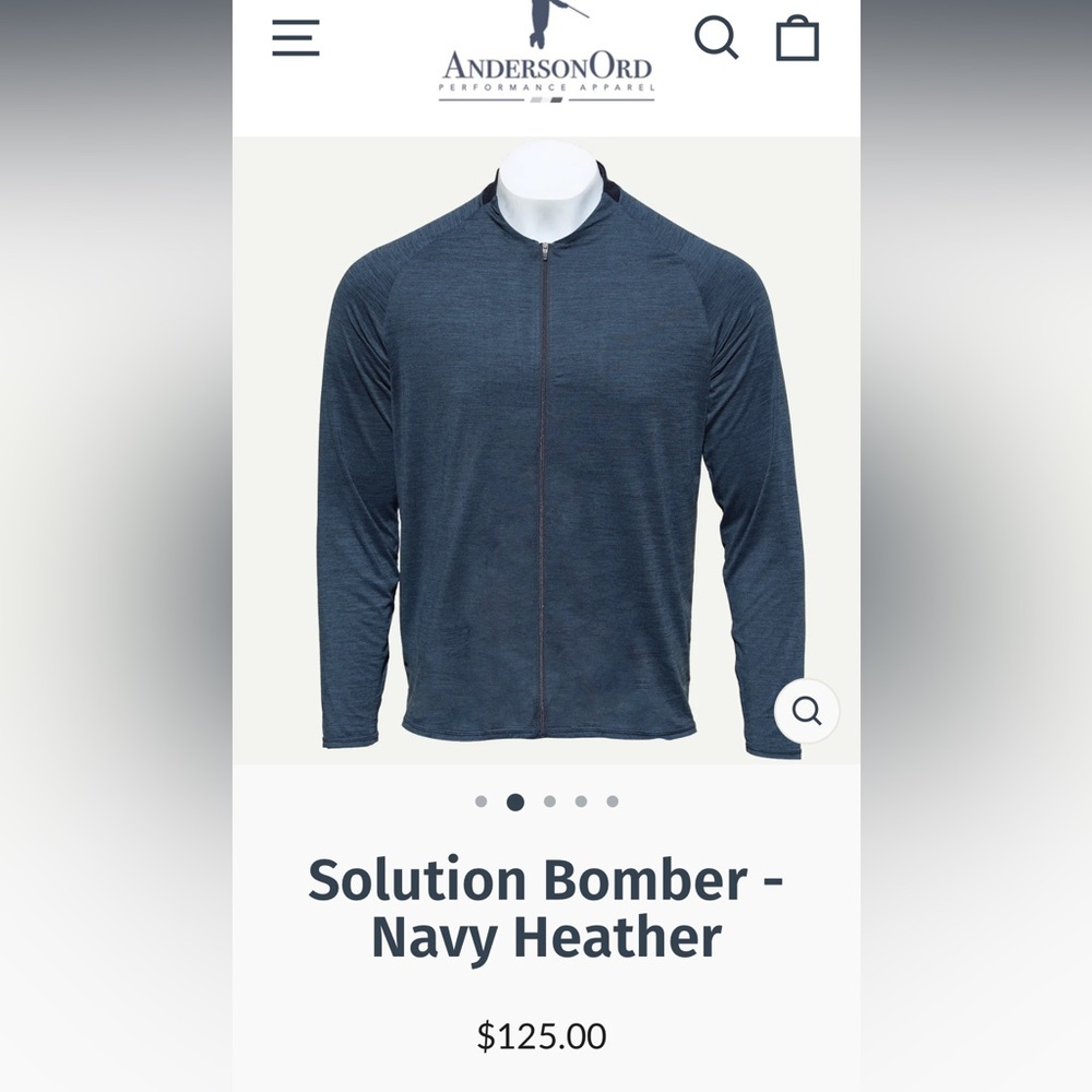 AndersonOrd “solution bomber” in navy heather. Size L. Never worn